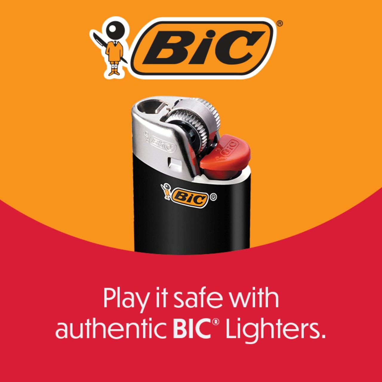 BIC Maxi Pocket Lighter, Special Edition Psychedelic Collection, Assorted Unique Lighter Designs, 50 Count Tray of Lighters